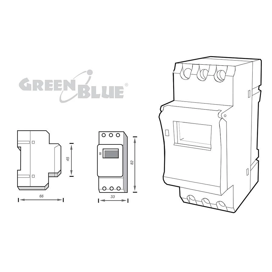 GreenBlue PROGRAMUOJAMAS ELEKTRONINIS LAIKO JUNGIKLIS GB-104