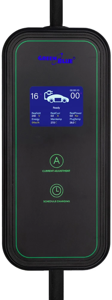 Įkroviklis do EV / PHEV GreenBlue, przenośna, typ 2, dł. przew. 680cm, IP65, 11kV, 220-380V AC 50/60Hz, 16A, 3 fazy, GB1100