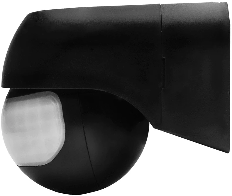 Judesio jutiklis PIR 12-24V Maclean, infraraudonųjų spindulių, IP44, juoda, veikimo nuotolis 12 m, maks. apkrova 60/120W, MCE623 B