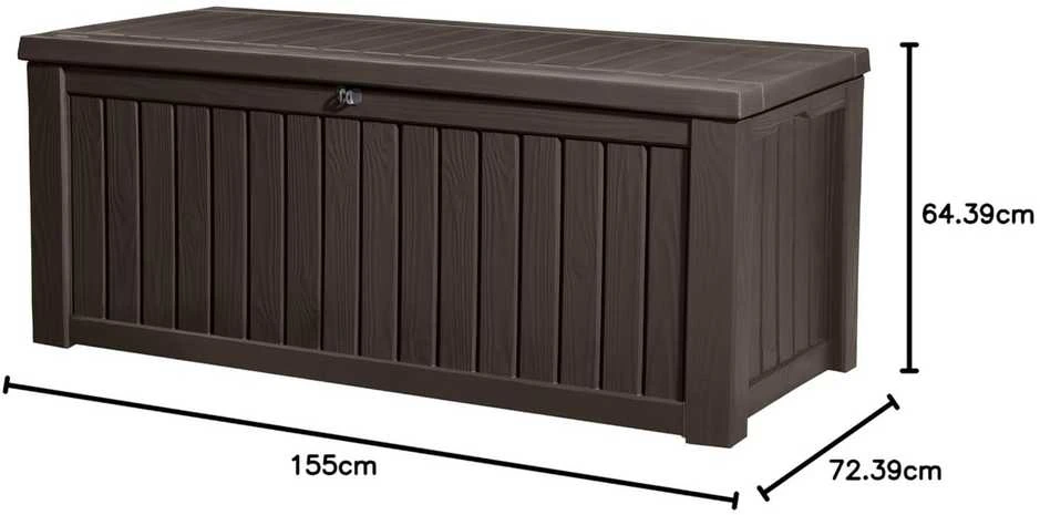 Keter Sandėliavimo dėžė Rockwood 570L, ruda
