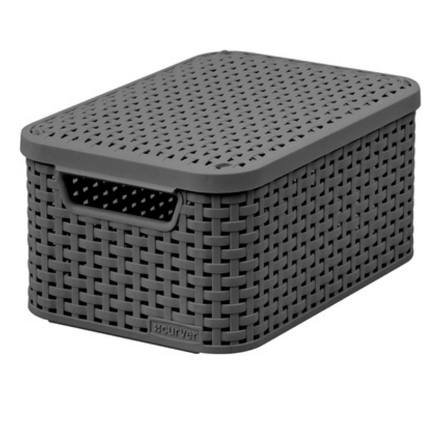 Curver Daiktadėžė su dangčiu Style, metalinė sidabrinė, 18l, M