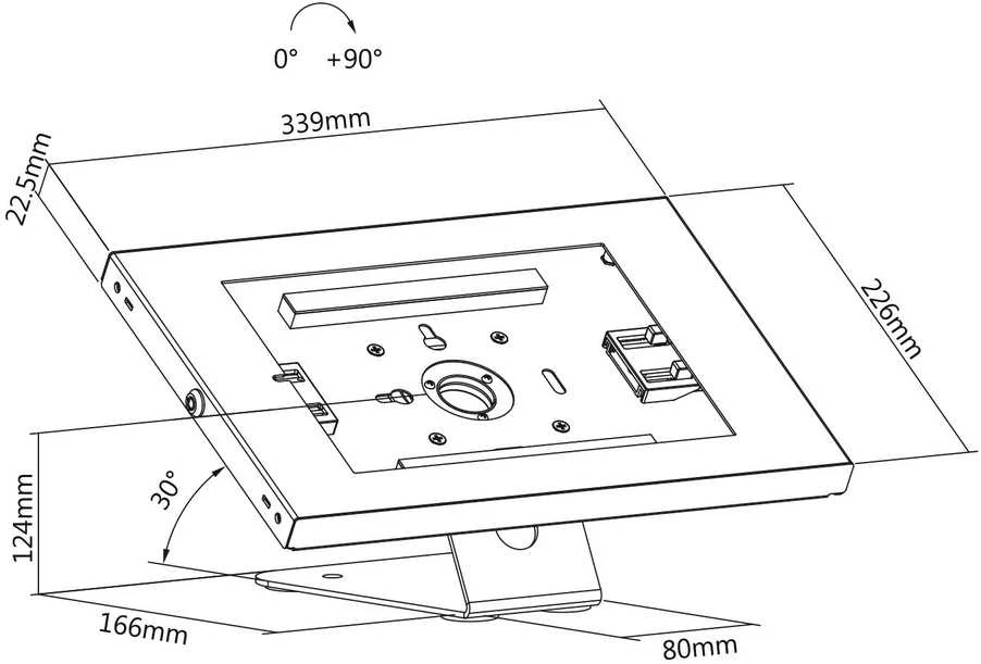 Planšetinio Kompiuterio Laikiklis - Maclean MC-475W Sieninis/Stalo Laikiklis su Užrakto Mechanizmu 9.7"-11" Planšetėms, Baltas