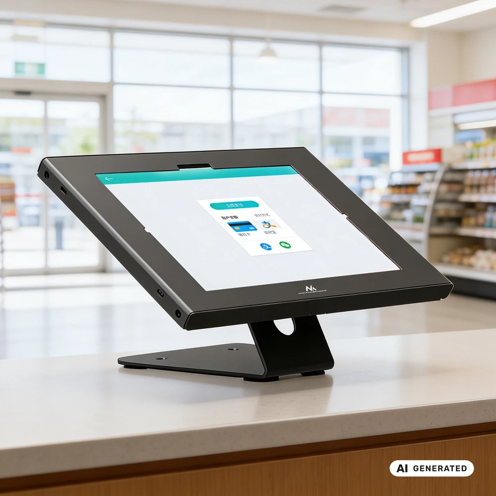 Laikiklis reklamowy do tabletu Maclean, su blokadą. 10.9"-11", iPad Air/ Pro, Samsung Tab A&S Series, 220x323x22mm, MC-957 B