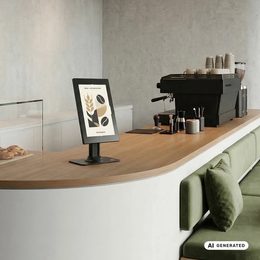 Laikiklis reklamowy do tabletu Maclean, su blokadą. 12.4"-13", iPad Air/ Pro, Samsung Tab S10+/S9+/S8+/S7+, 257x350x22mm, MC-958 B