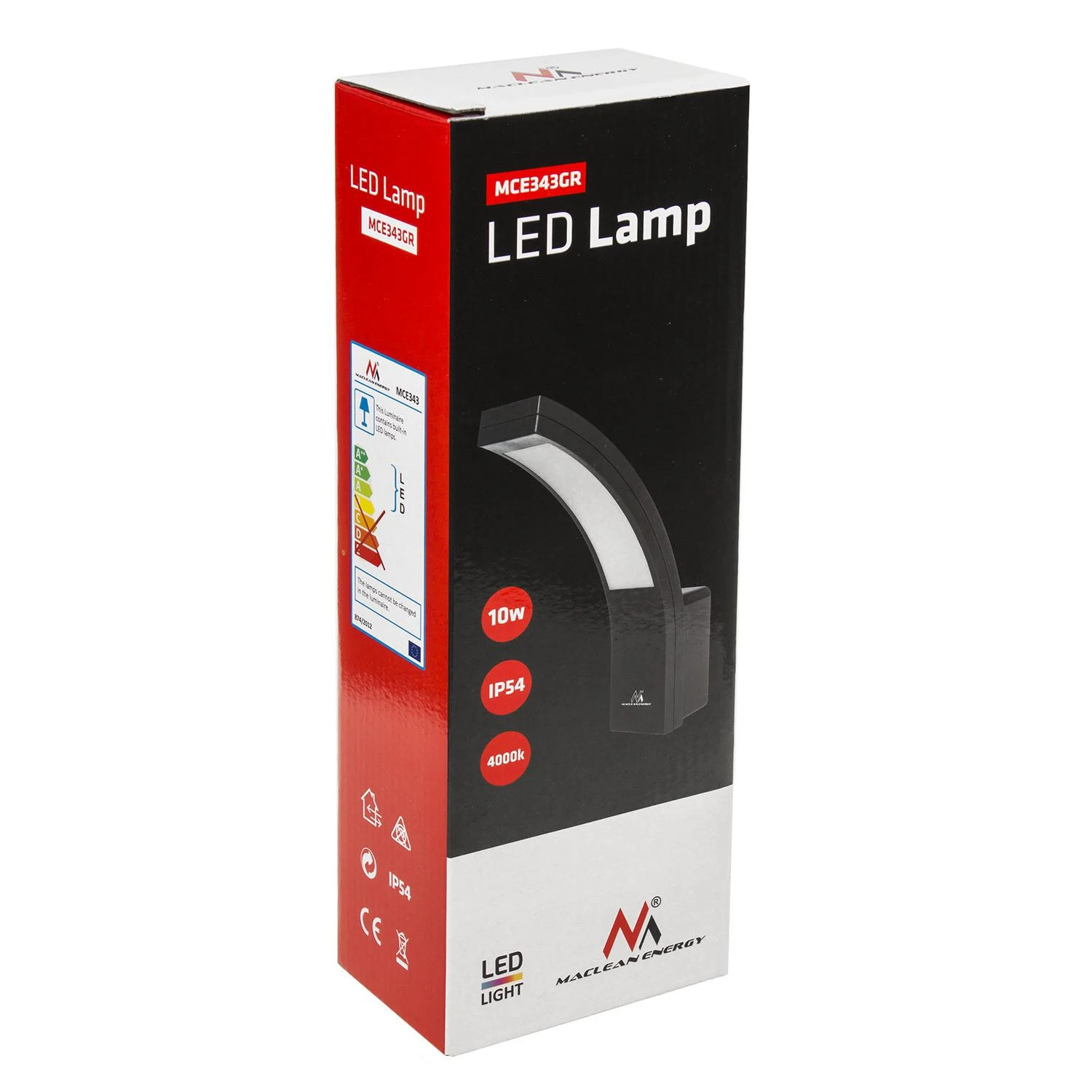Lubinis šviestuvas „Maclean“ LED sieninis šviestuvas fasadui 10 W MCE343 GR