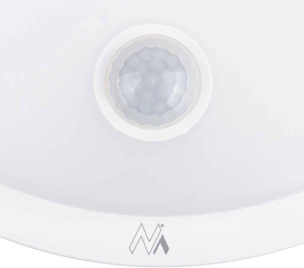 Lubinis šviestuvas „Maclean“ LED šviestuvas su judesio jutikliu, PIR jutikliu, baltas, 10 W, IP65, 1000 lm, neutrali spalva, MCE525 W
