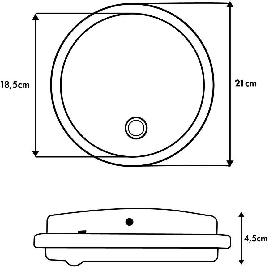 Lubinis šviestuvas „Maclean“ LED šviestuvas su judesio jutikliu, PIR jutikliu, baltas, 10 W, IP65, 1000 lm, neutrali spalva, MCE525 W