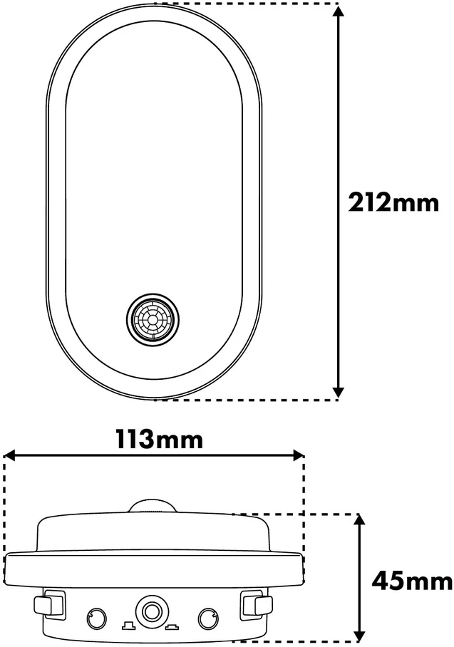 LED lempa su judesio jutikliu Maclean, PIR jutiklis, balta, 10W/15/18W, IP65, galimybė keisti spalvą 3000/4000/6000K, MCE534 W