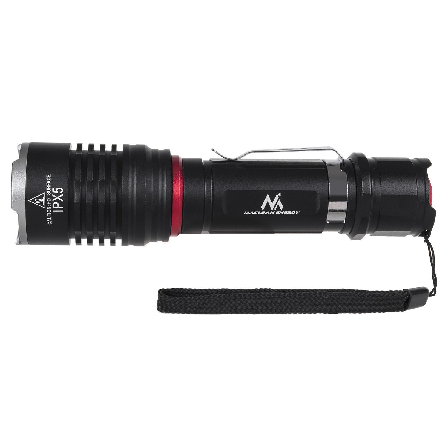 MACLEAN MCE220 Maclean MCE220 LED Cree 800 liumenų žibintuvėlis + įkroviklis + dviračio laikiklis