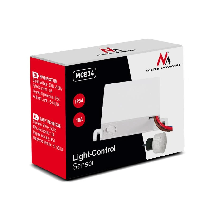 MACLEAN MCE34 Maclean MCE34 šviesos valdymo jutiklis 2300W