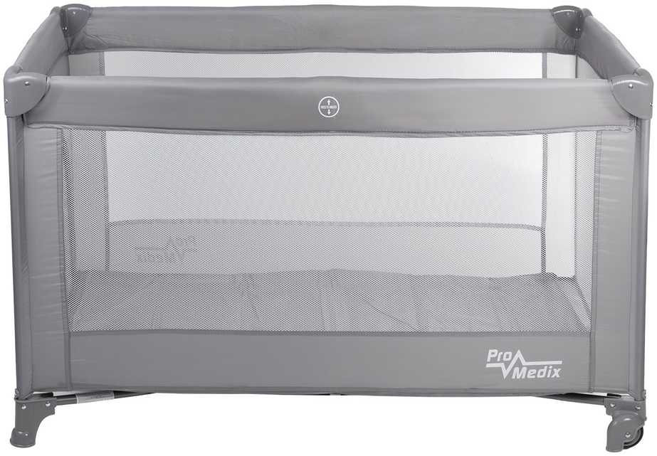 Promedix PR-803 G Kelioninė lovelė Kelioninė lovelė, 125x65x74cm, Ratukai, Apsauginis užvalkalas, Pilka