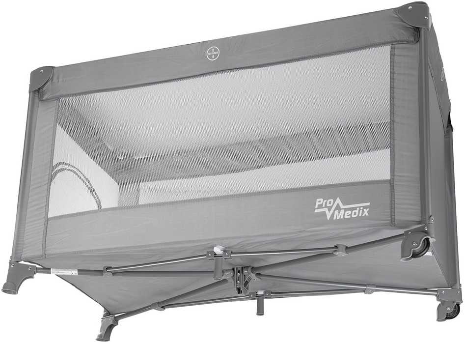 Promedix PR-803 G Kelioninė lovelė Kelioninė lovelė, 125x65x74cm, Ratukai, Apsauginis užvalkalas, Pilka