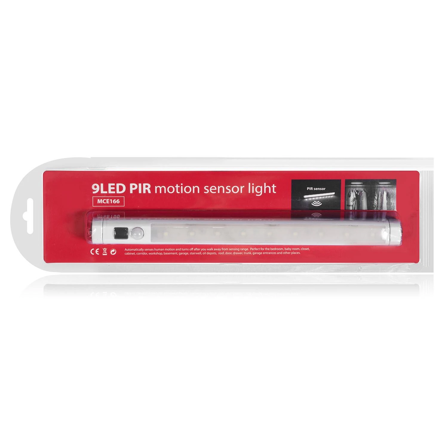 MACLEAN MCE166 Maclean MCE166 Grindinė virtuvės lempa 9 SMD pir įjungimas/išjungimas