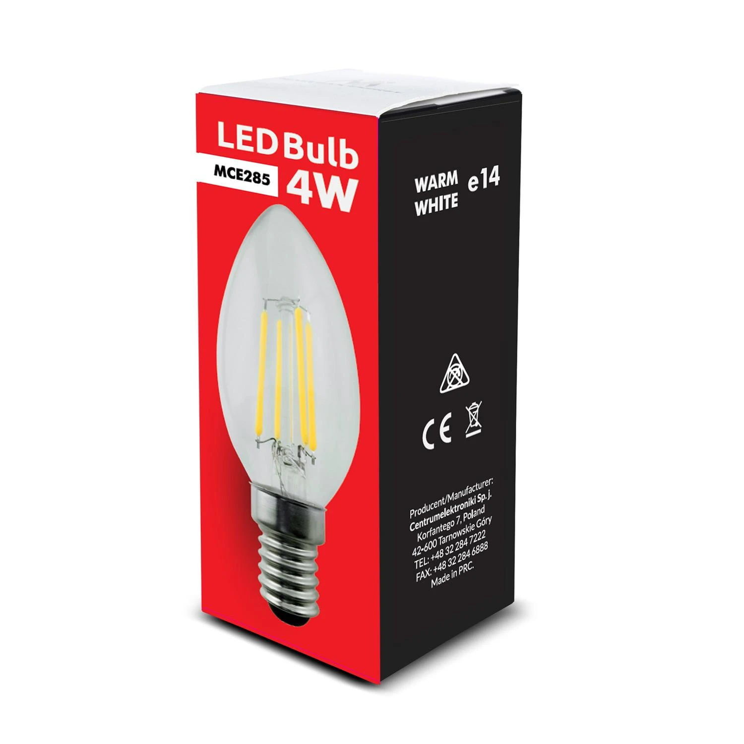 Żarówka „Maclean“ LED lemputė su gijomis, E14, 4 W, 230 V, šiltai balta, 3000 K, 400 lm, „Retro Edison“ dekoratyvinė žvakė C35, MCE285