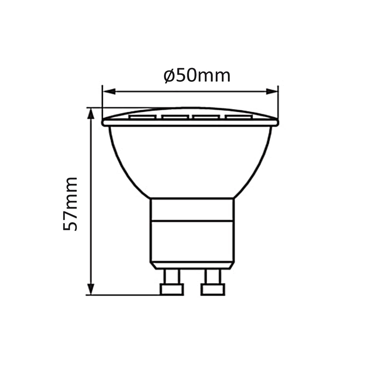 Żarówka „Maclean“ LED lemputė, GU10, 5 W, 220–240 V, 50/60 Hz, neutrali balta, 4000 K, 400 liumenų, MCE435 NW