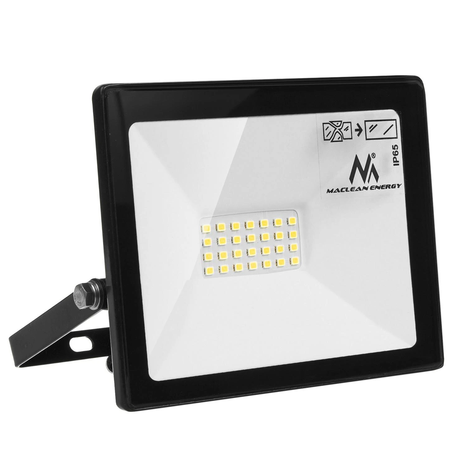 Naświetlacz „Maclean“ LED prožektorius, plonas 20 W, neutrali balta spalva (4000 K), IP65, MCE520 NW