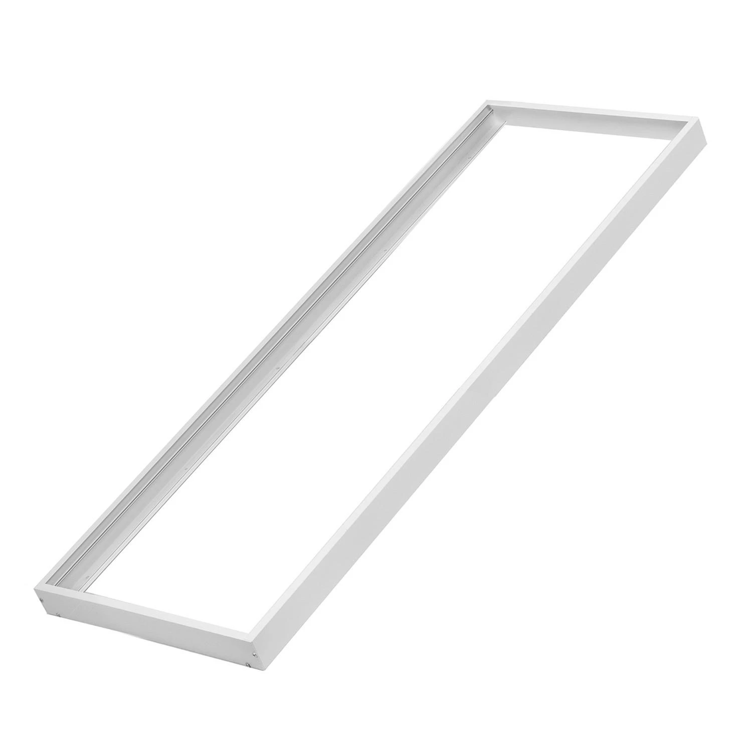 Lubinis šviestuvas Rama Paviršinio montavimo rėmelis „Maclean Energy“ LED lubinėms panelėms, matmenys 1195 x 295 mm, aukštis 5 cm, baltas aliuminis, MCE542