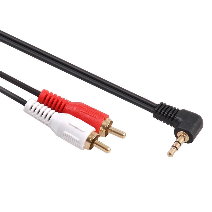 MACLEAN MCTV-825 Maclean MCTV-825 Jack Angled 90 to 2 RCA kabelis 3m juodas