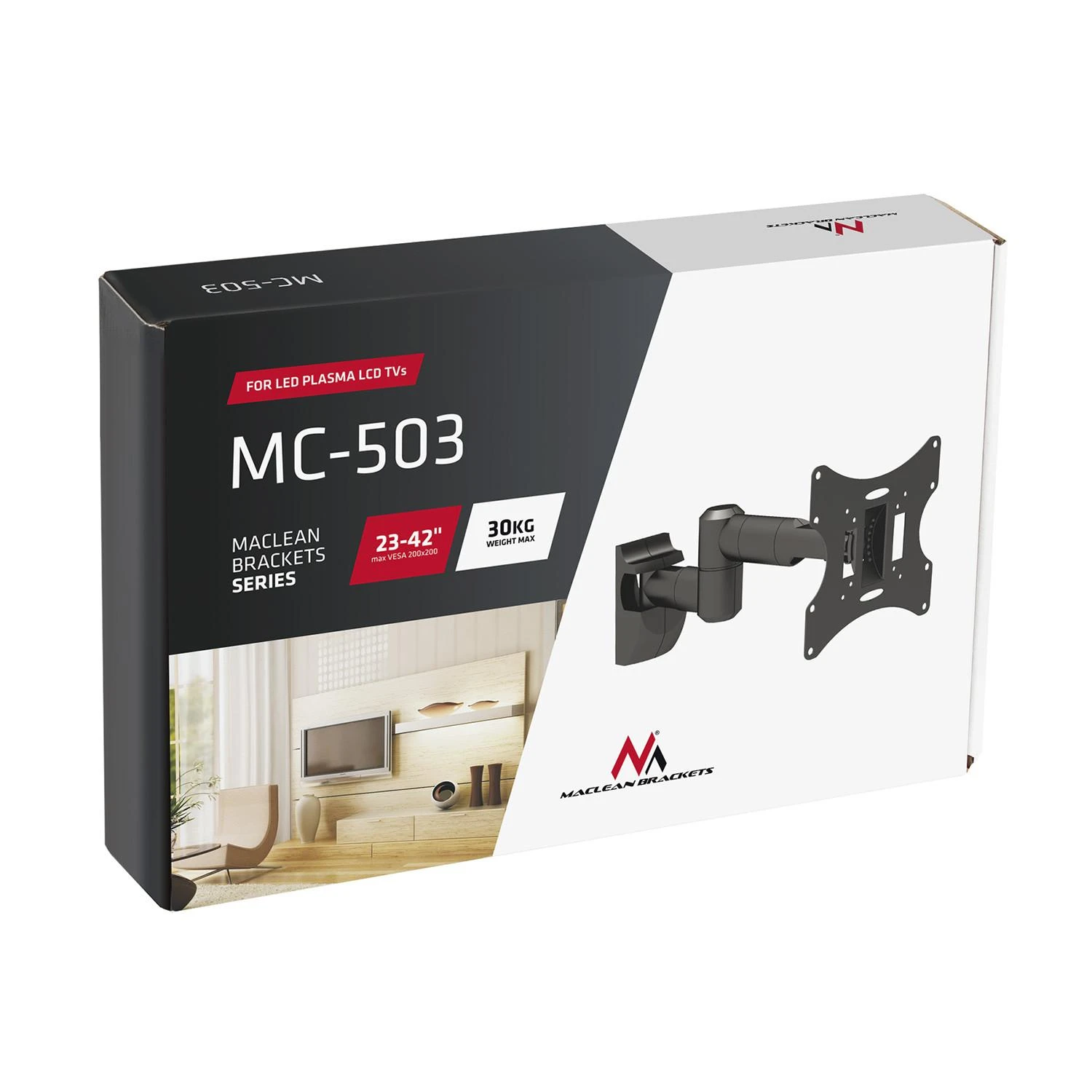 MACLEAN MC-503B Maclean MC-503A B Reguliuojamas sieninis televizoriaus laikiklis