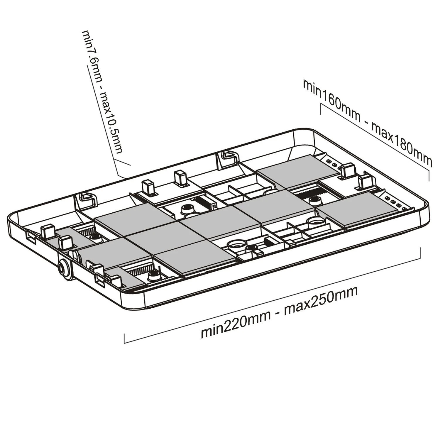 Samsung Mount for tablet Maclean MC-645 (baltos spalvos)