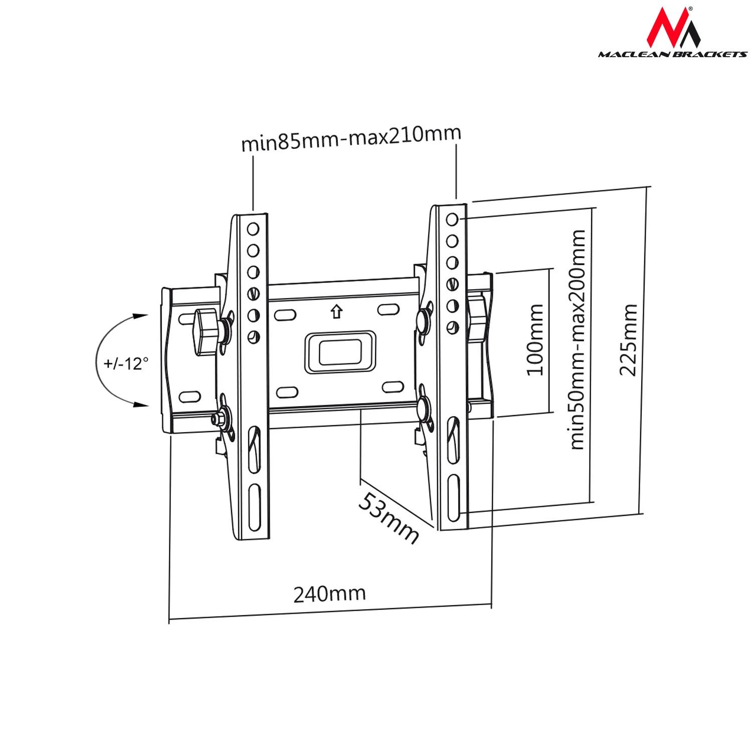 Laikiklis Maclean MC-667 23-42'' 25kg