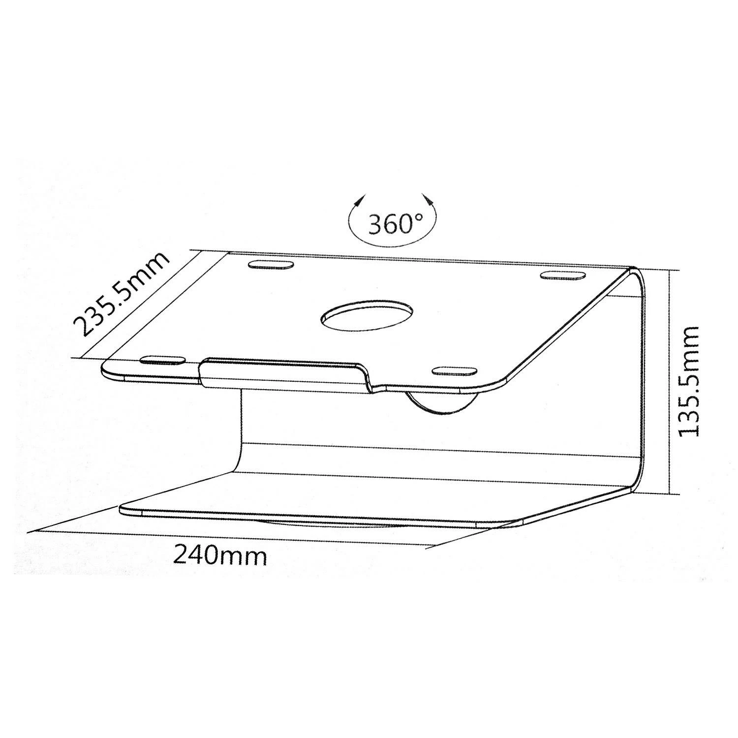 MACLEAN MC-730 Maclean MC-730 Deluxe Aluminum Desktop Stand