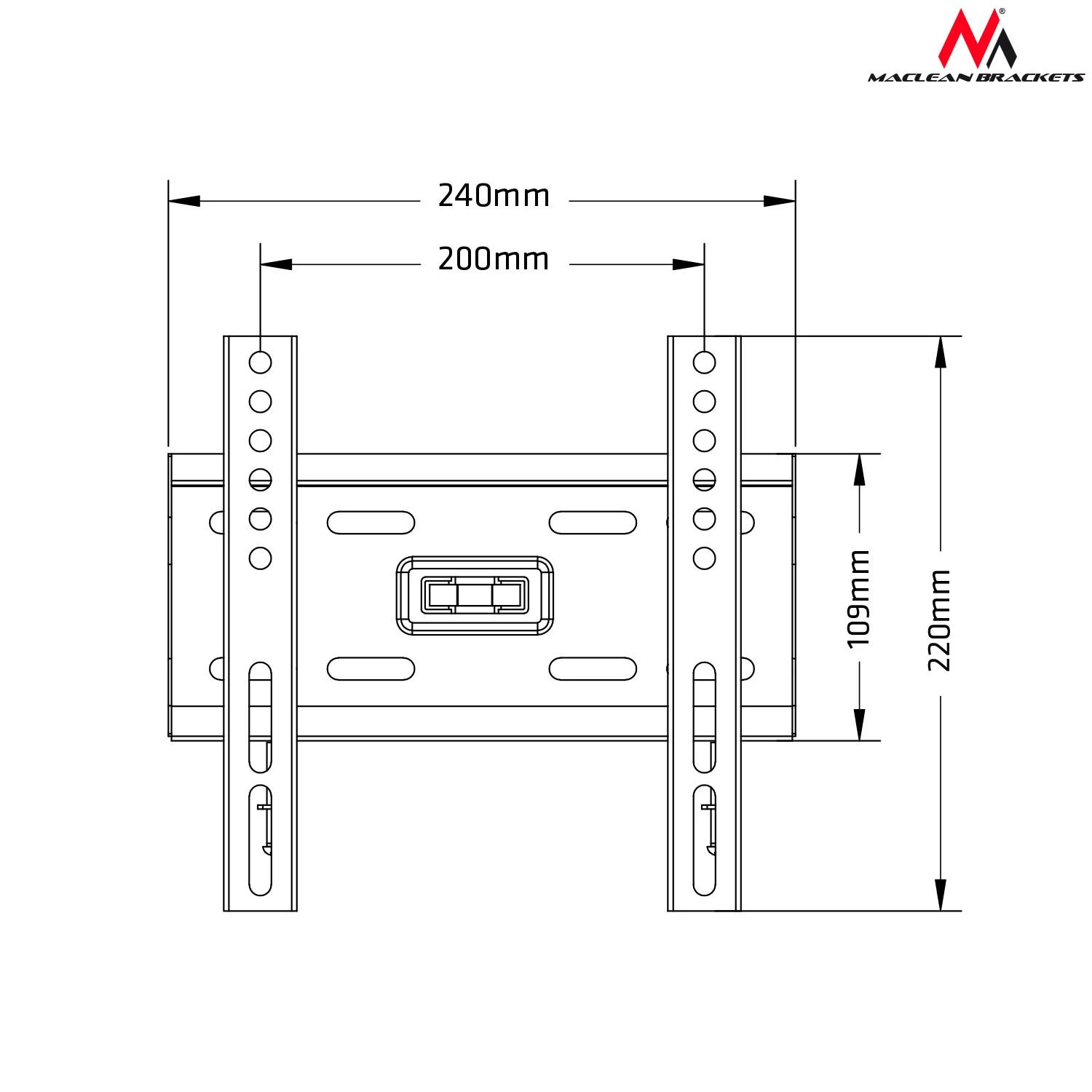MACLEAN MC-777 Maclean MC-777 televizoriaus sieninis laikiklis LED LCD Plasma 13-42 35kg max vesa 200x200