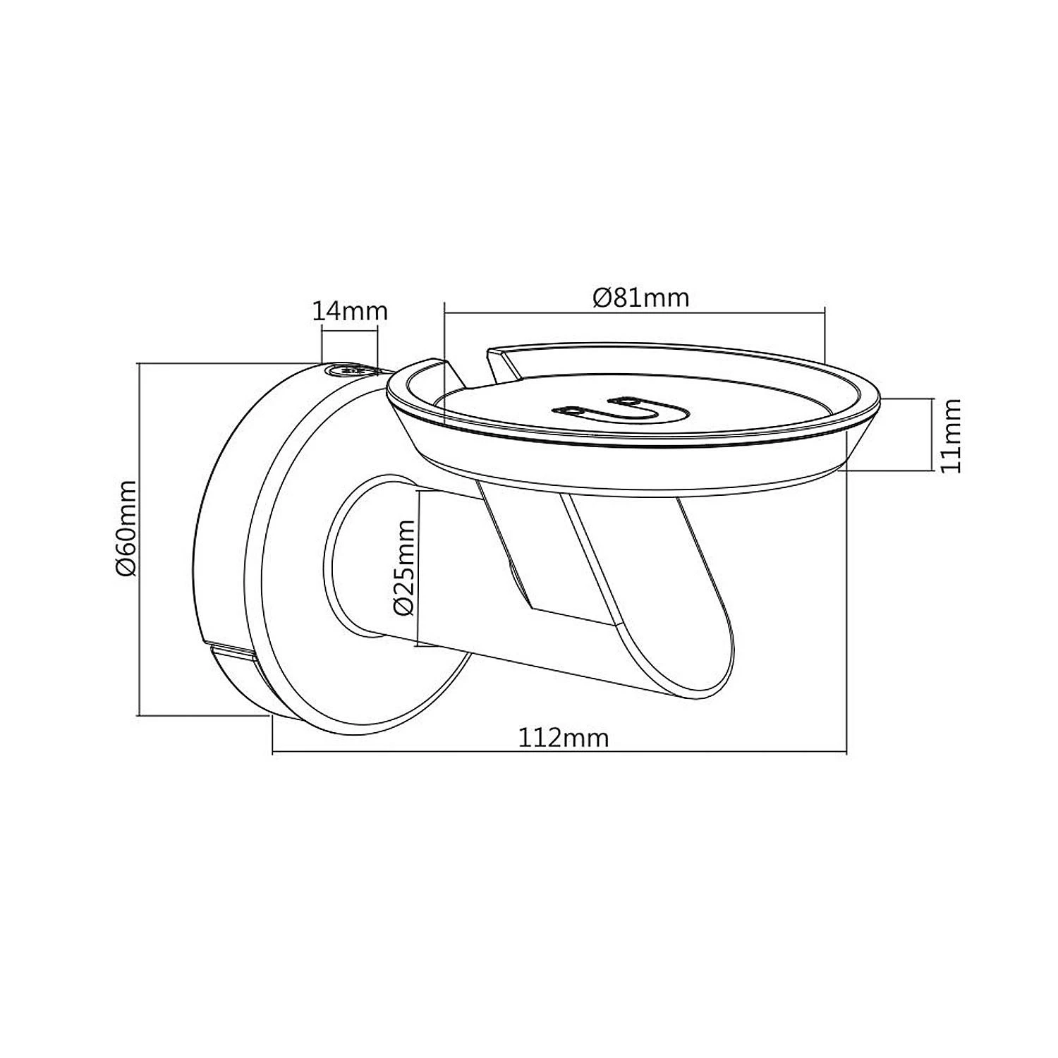 MACLEAN MC-857 Maclean MC-857 garsiakalbio sieninis laikiklis, suderinamas su Google Home garsiakalbiu