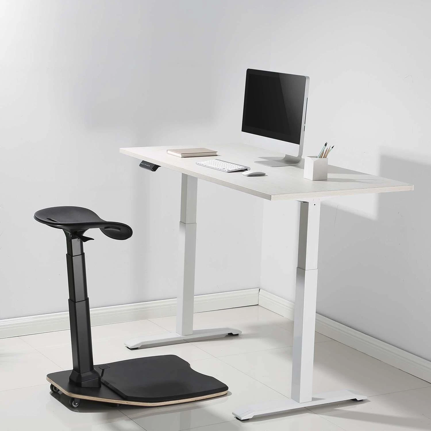 Ergonomiczne „Maclean“ ergonominė kėdė, reguliuojamo aukščio, atlošiama su nuovargio kilimėliu, 615–1180 mm, MC-872