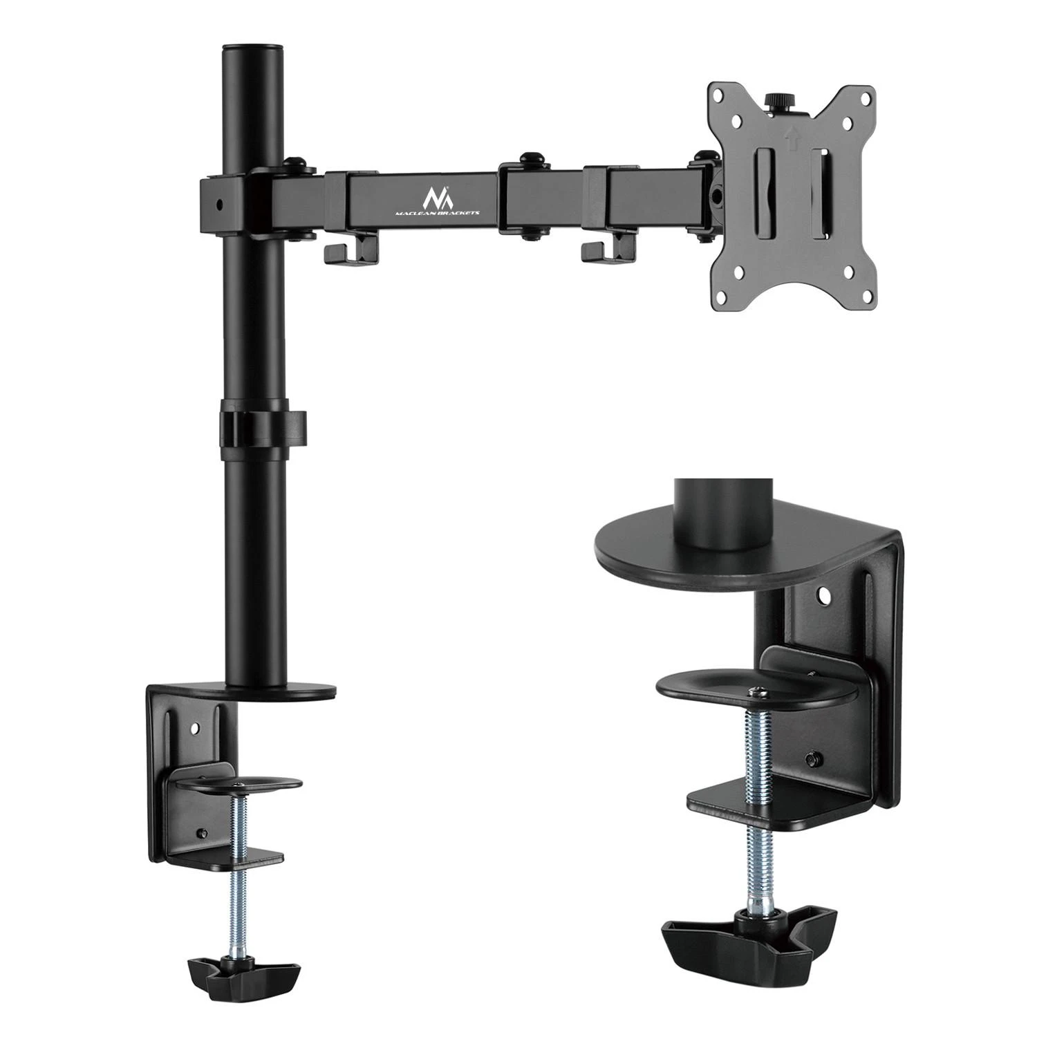Laikiklis Maclean MC-883 monitorius mount / stand 81.3 cm (32") Clamp Juodas