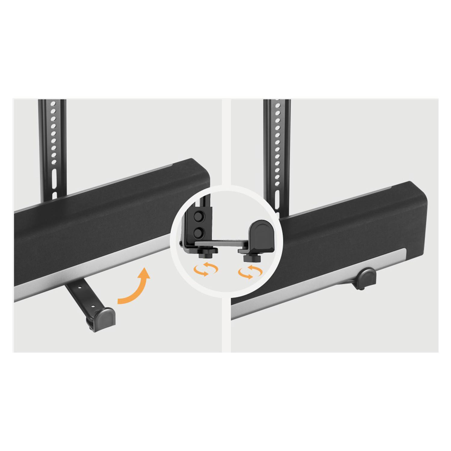 Laikiklis Maclean MC-914 Universal Soundbar Mount garsiakalbio laikiklio tvirtinimas prie televizoriaus iki 15 kg VESA, taupantis erdvę