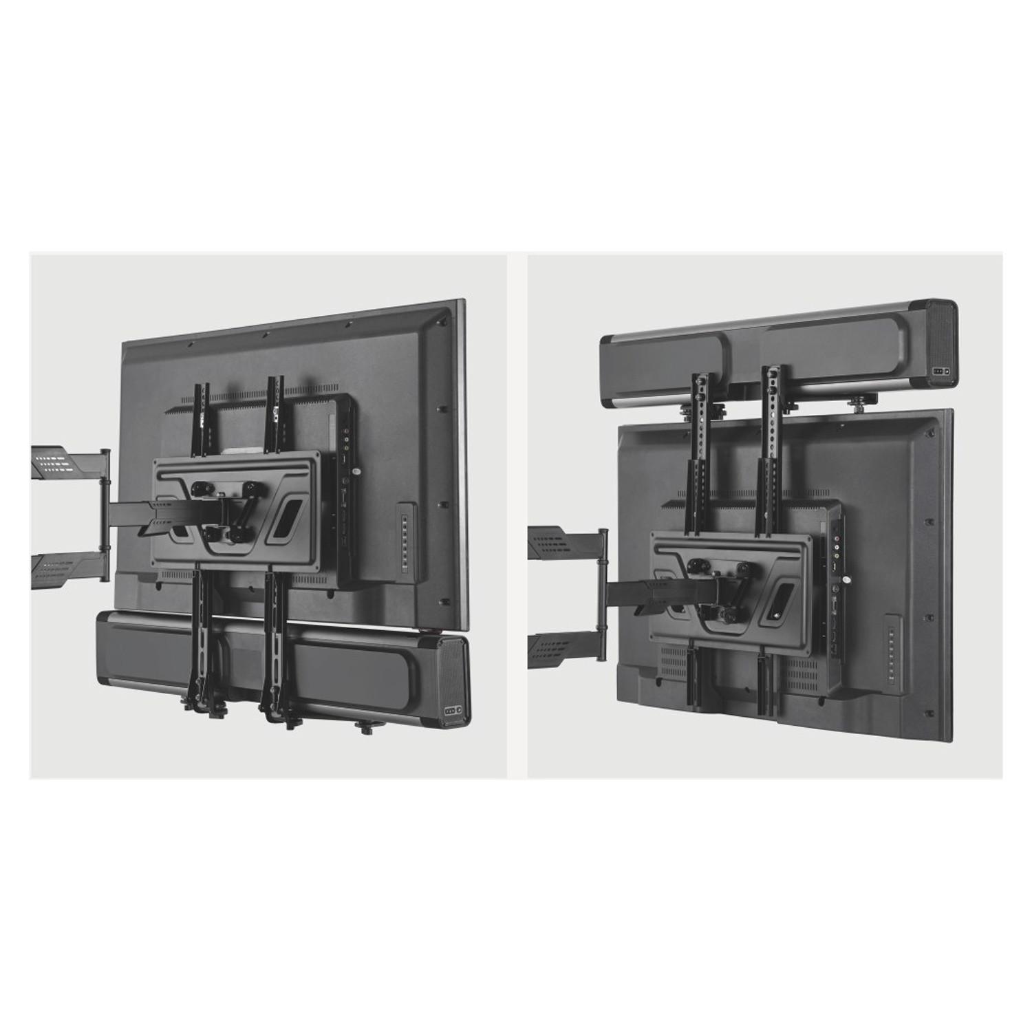 Laikiklis Maclean MC-914 Universal Soundbar Mount garsiakalbio laikiklio tvirtinimas prie televizoriaus iki 15 kg VESA, taupantis erdvę