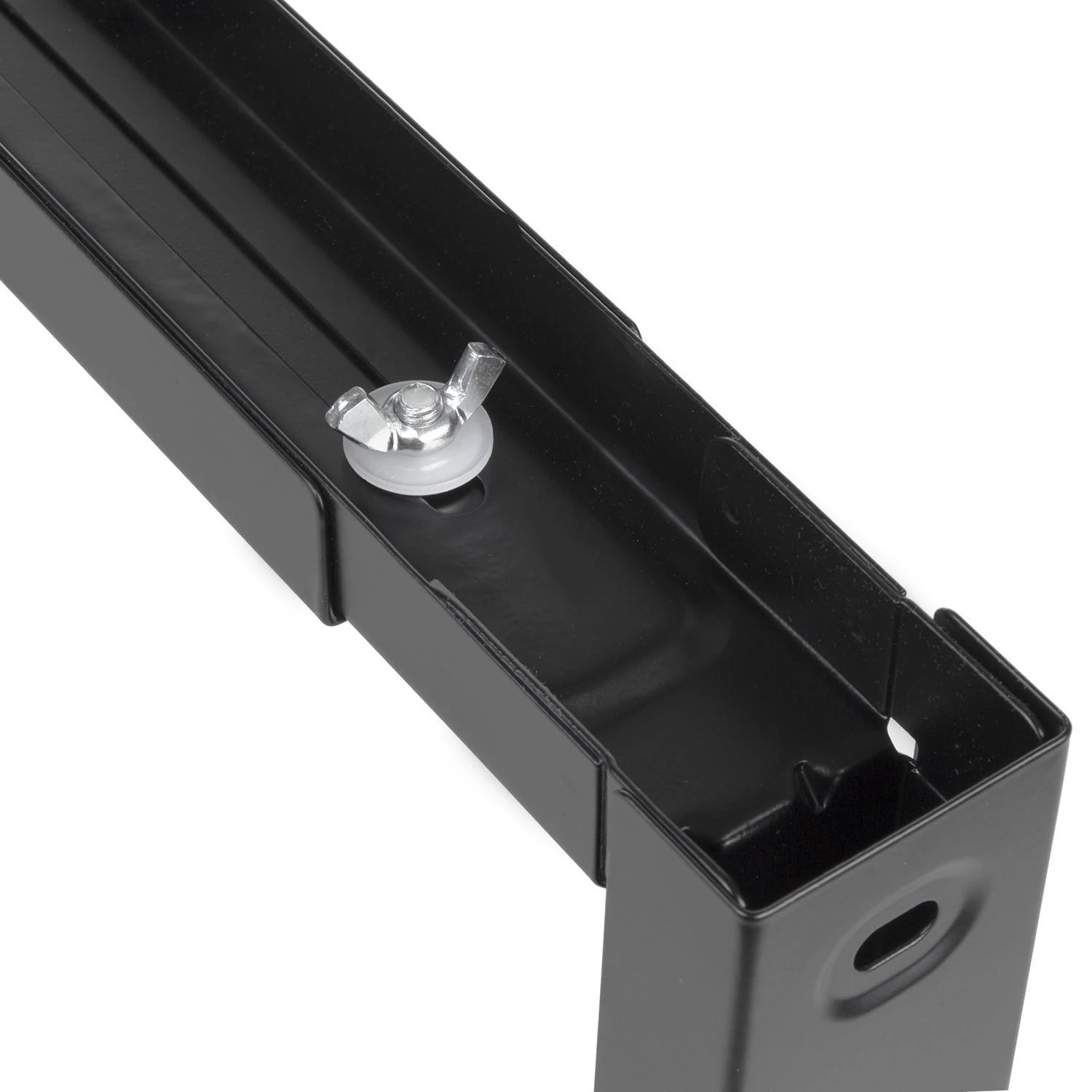 Maclean MC-915 B Universalus mikrobangų krosnelės laikiklio laikiklis sieninis Reguliuojamas kieto metalo virtuvė 30kg juoda
