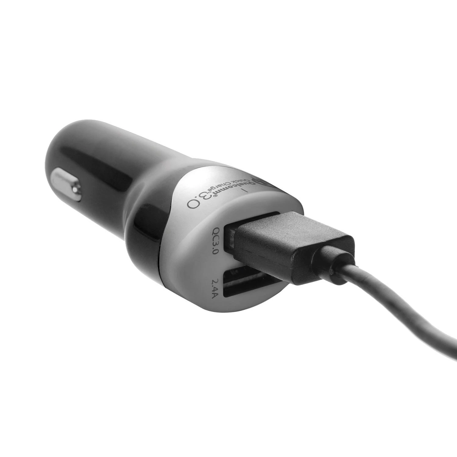 MACLEAN MCE157 Maclean MCE157 Automobilinis pakrovėjas max4,8A 2xUSB Qualcomm QC QC 3.0 plus 1,5m sidabrinis