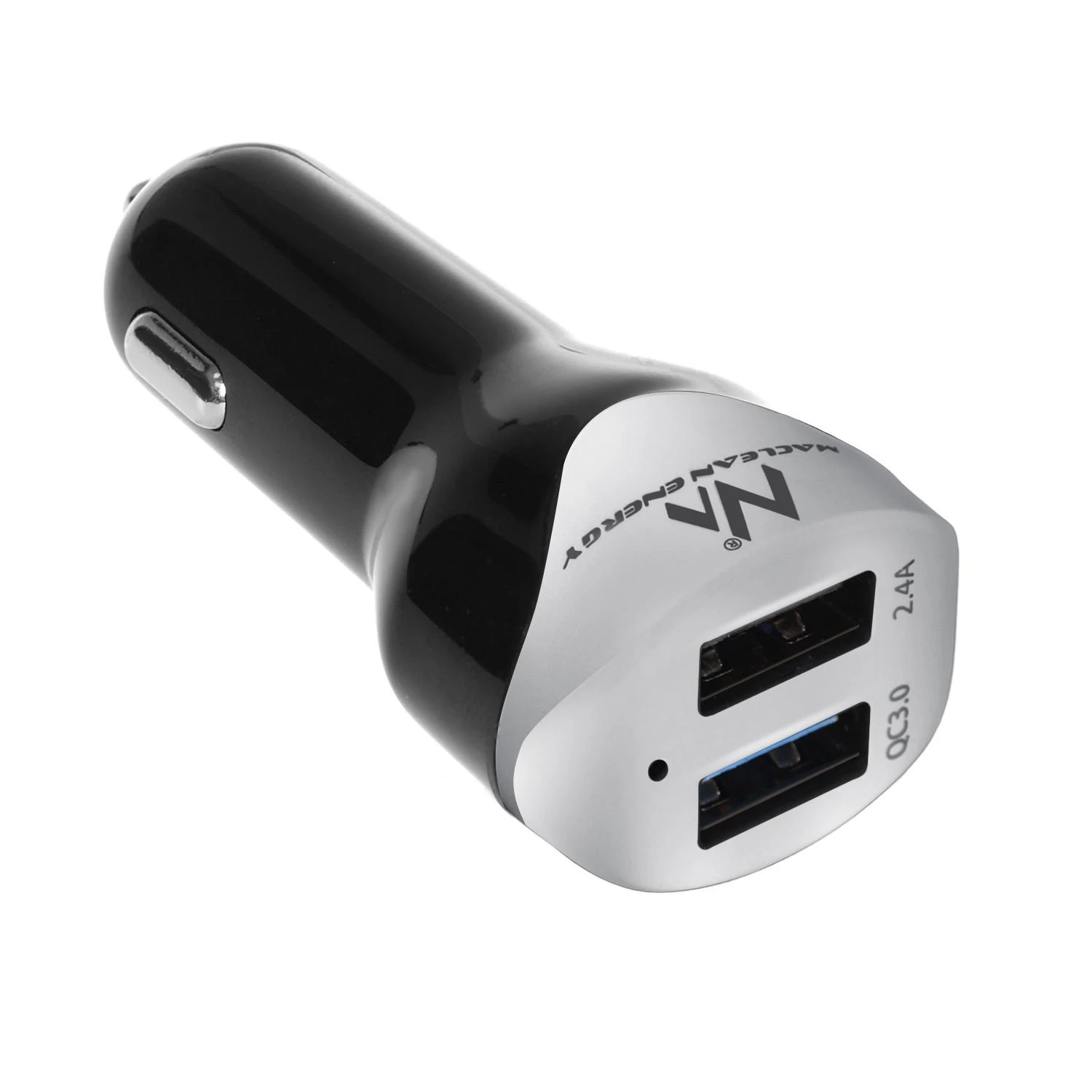 MACLEAN MCE157 Maclean MCE157 Automobilinis pakrovėjas max4,8A 2xUSB Qualcomm QC QC 3.0 plus 1,5m sidabrinis