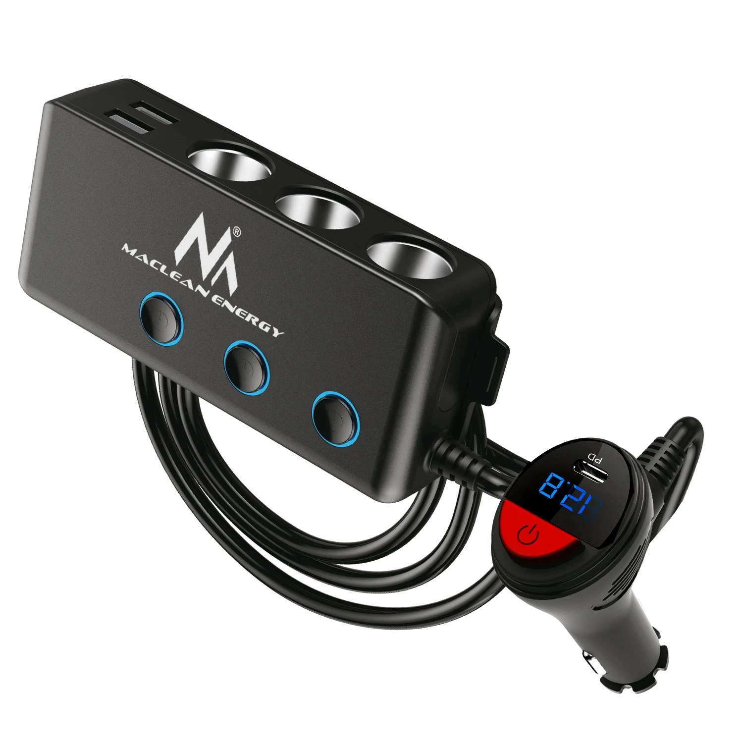 MACLEAN MCE218 Maclean MCE218 UŽDUOTĖS LIZDAS 12-24V 4xUSB PD QC