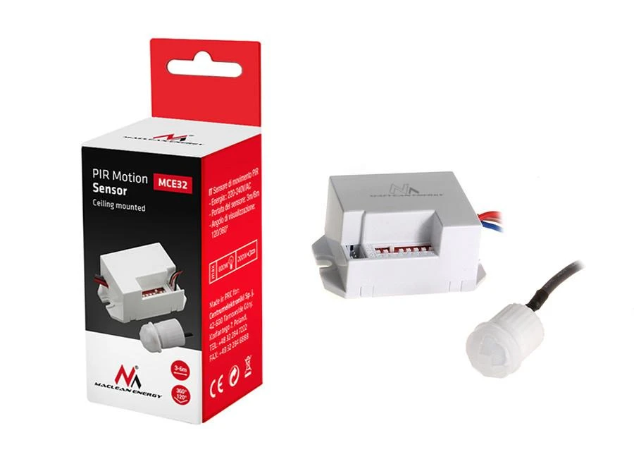MACLEAN MCE32 Maclean MCE32 automatinis jungiklis su PIR judesio jutiklio jutiklio apsauga 800W