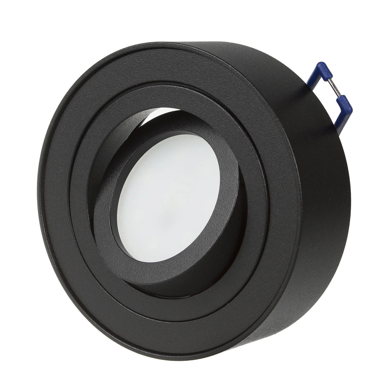 Oprawa Įleidžiamas šviestuvas, „Maclean“ LED vamzdinis, taškinis, SPOT, MR16/GU10 šviesos šaltiniams, juodas, 94x32 mm, apvalus, aliuminis, MCE462 B