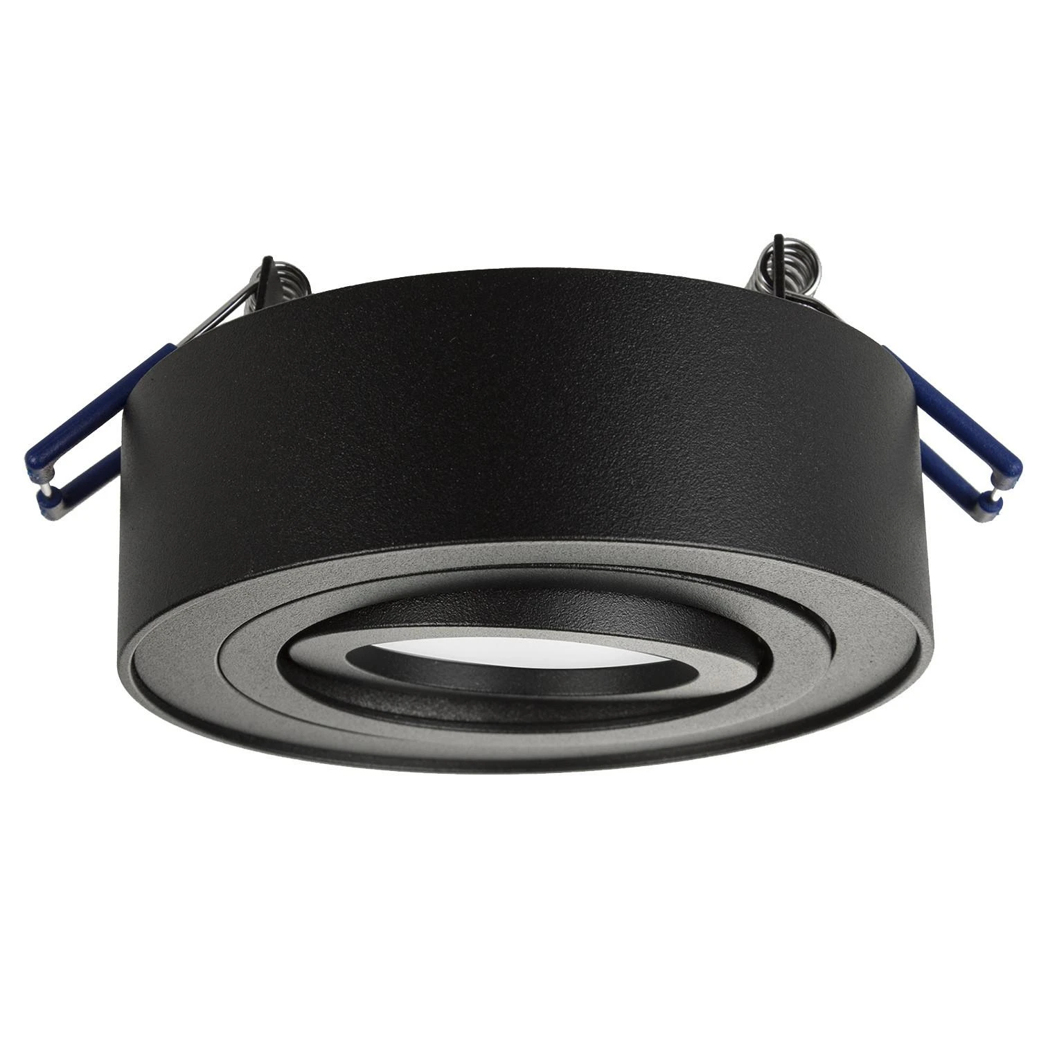 Oprawa Įleidžiamas šviestuvas, „Maclean“ LED vamzdinis, taškinis, SPOT, MR16/GU10 šviesos šaltiniams, juodas, 94x32 mm, apvalus, aliuminis, MCE462 B