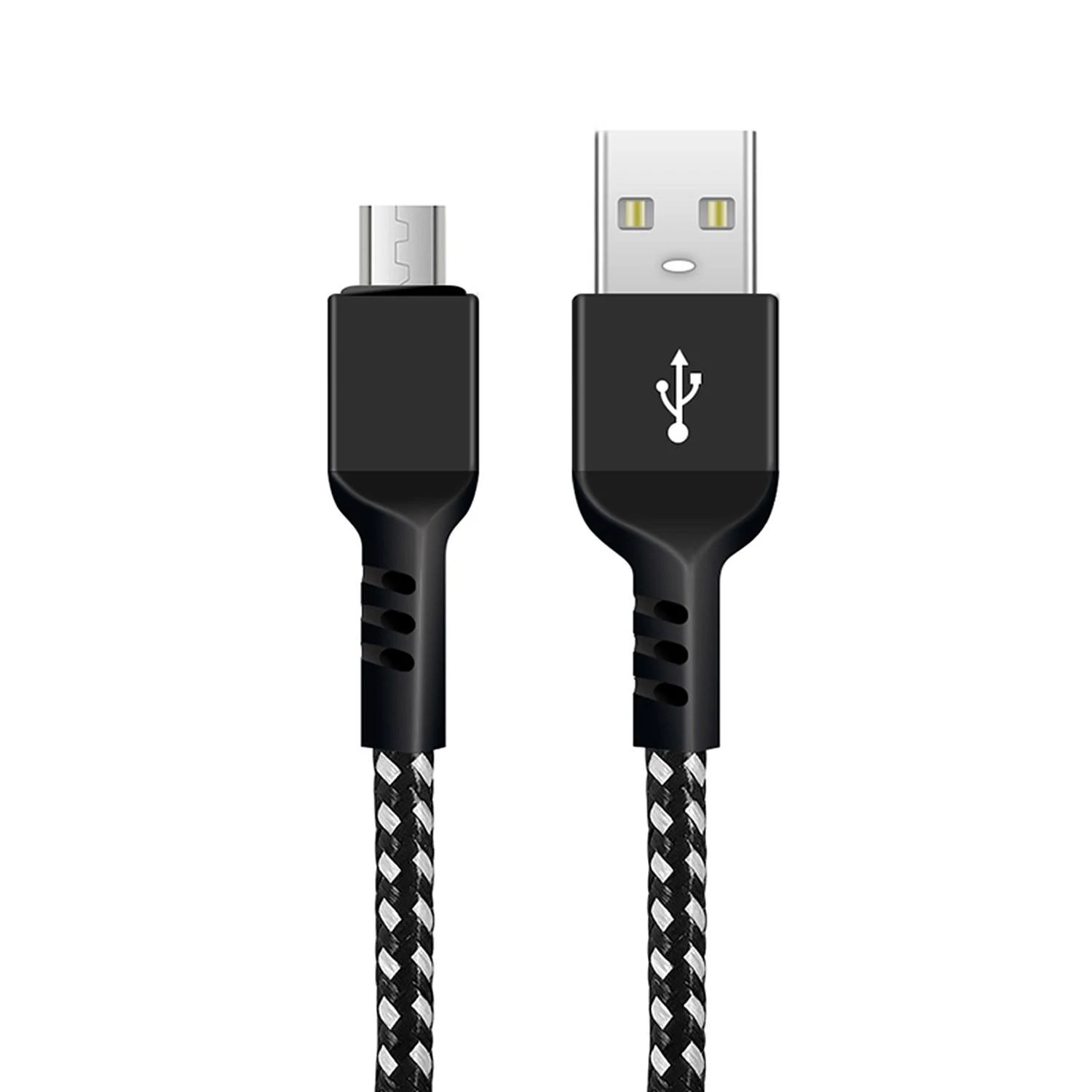 Kabelis „Maclean“ „microUSB“ laidas, palaikantis „Fast Charge 2.4A“, duomenų perdavimas, 5V/2.4A, juodas, 1 m ilgio, MCE473