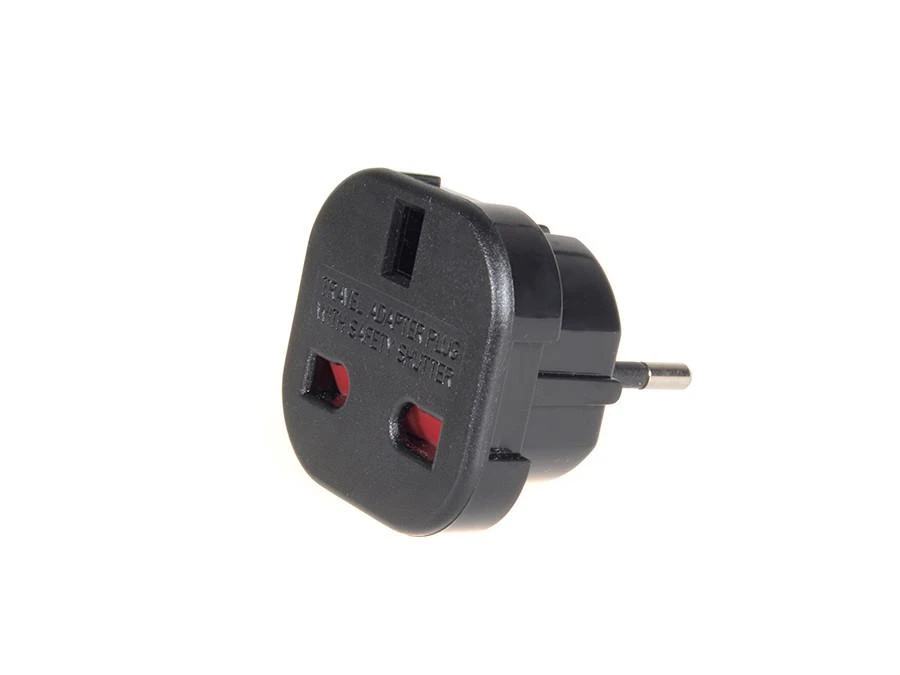 MACLEAN MCE72 Maclean MCE72 Plug Adapteris UK to EU juodas