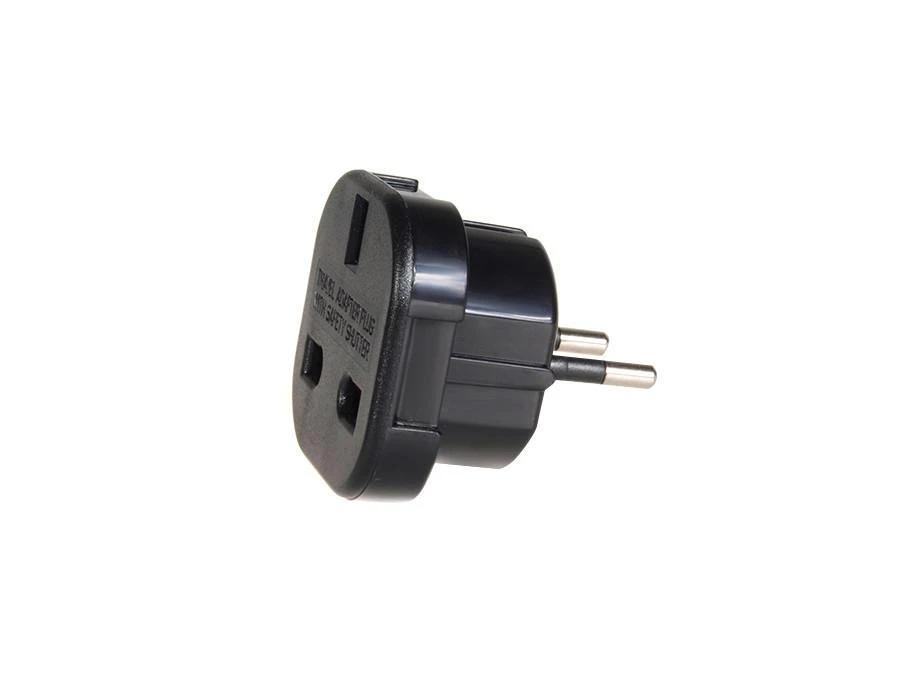 MACLEAN MCE72 Maclean MCE72 Plug Adapteris UK to EU juodas
