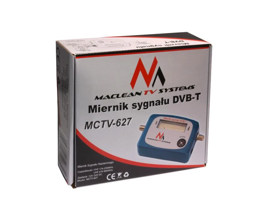 MACLEAN MCTV-627 Maclean MCTV-627 DVB-T palydovinis palydovinis ieškiklis Skaitmeninės televizijos antžeminio signalo stiprumas