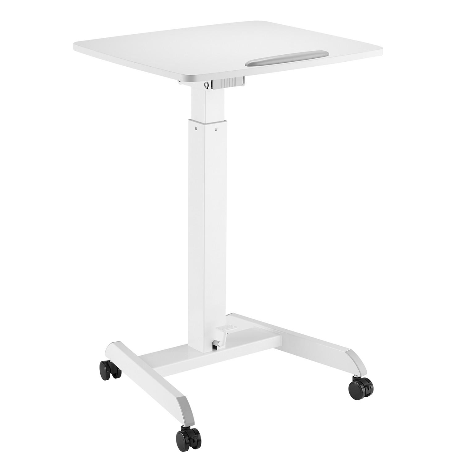 Maclean Laptop Desk Ergonomic Stand Sitting Desk Height Adjustable Wheels Home Office Laptop