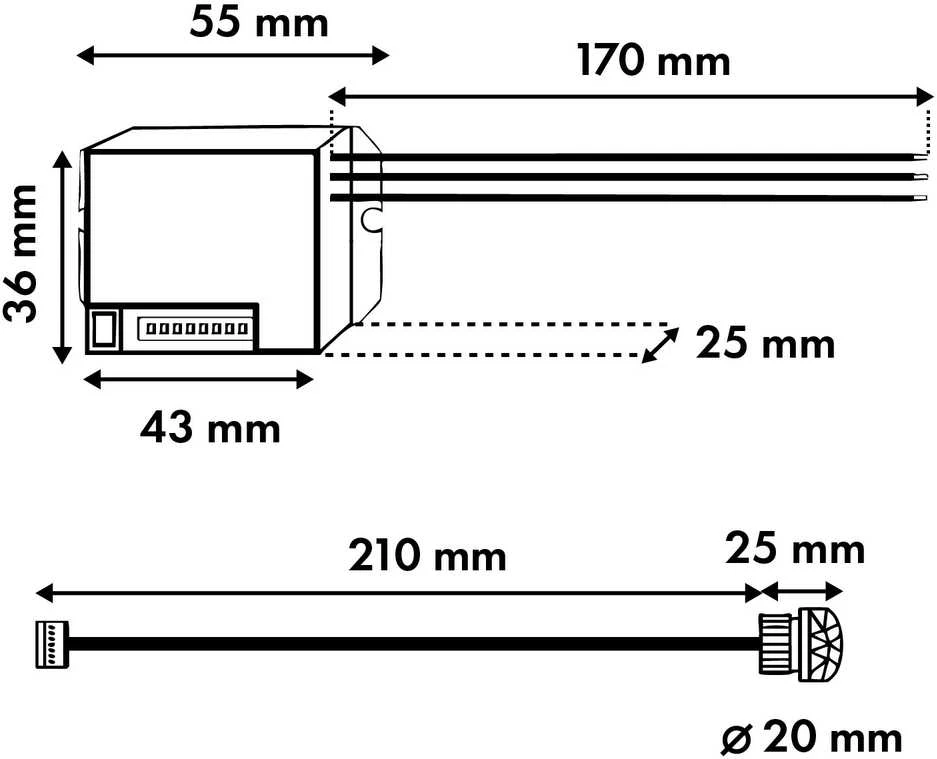 Czujnik „Maclean“ PIR judesio jutiklis su išoriniu jutikliu, 12–24 V nuolatinė srovė, 360°, MCE32 V