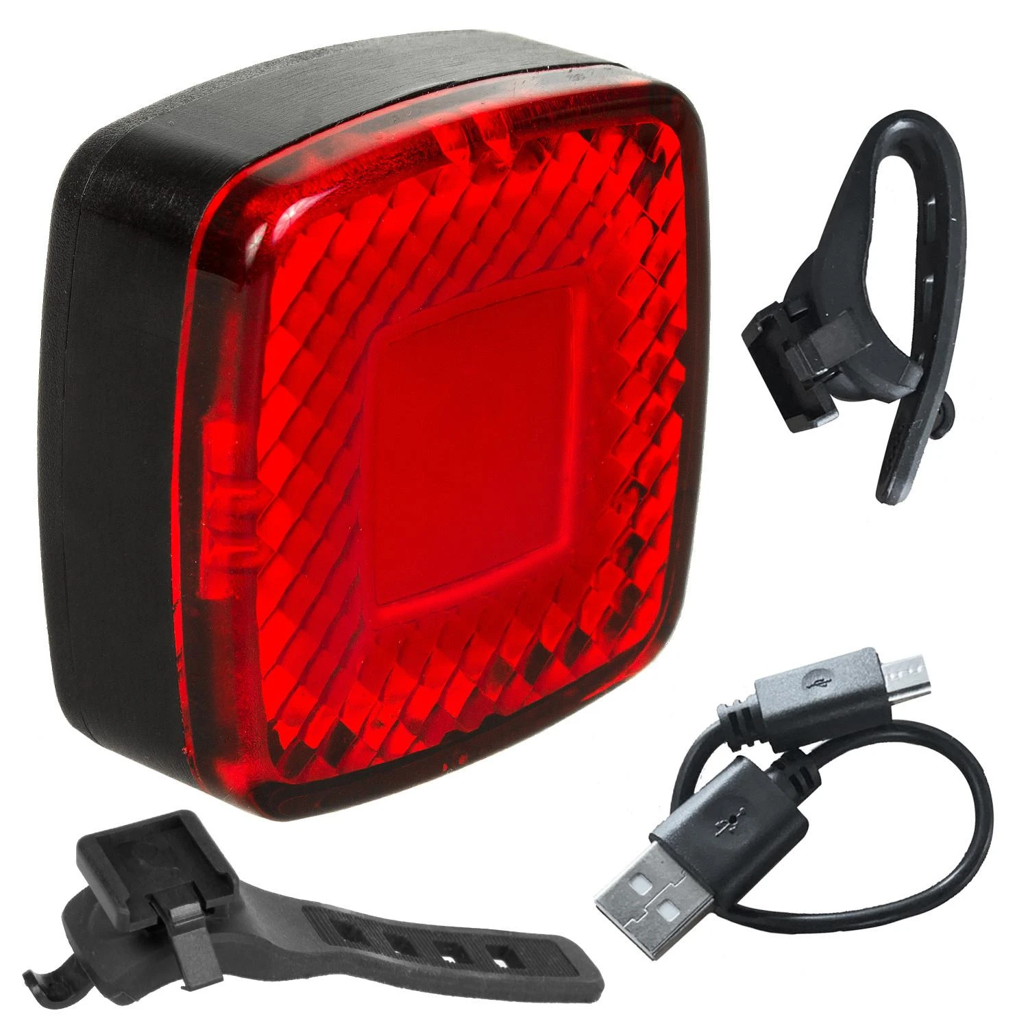 Lampka „Maclean“ LED galinis dviračio žibintas, prieblandos jutiklis, USB automatinis išsijungimas COB, maks. 125 lm, 450 mAh baterija, MCE355