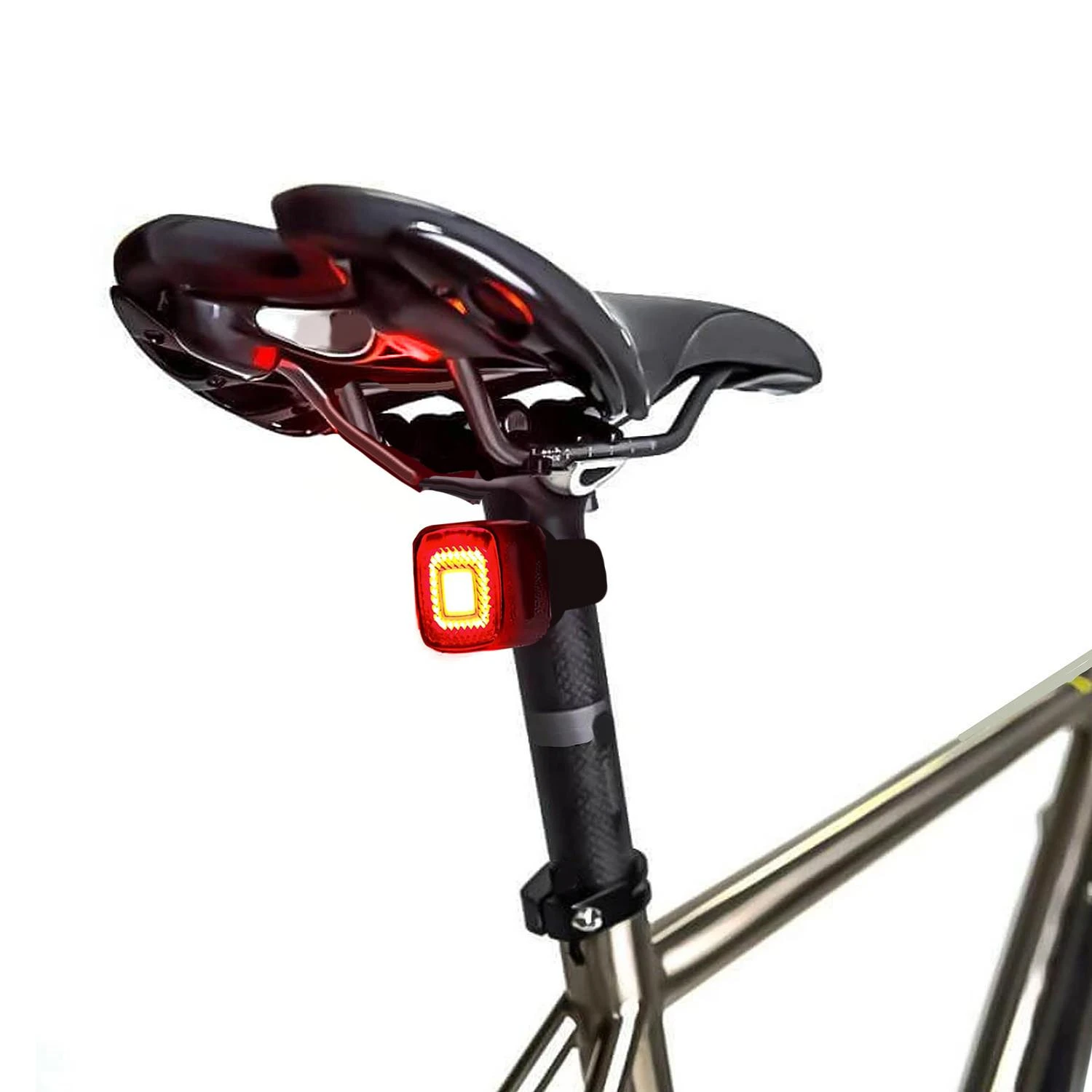 Lampka „Maclean“ LED galinis dviračio žibintas, prieblandos jutiklis, USB automatinis išsijungimas COB, maks. 125 lm, 450 mAh baterija, MCE355