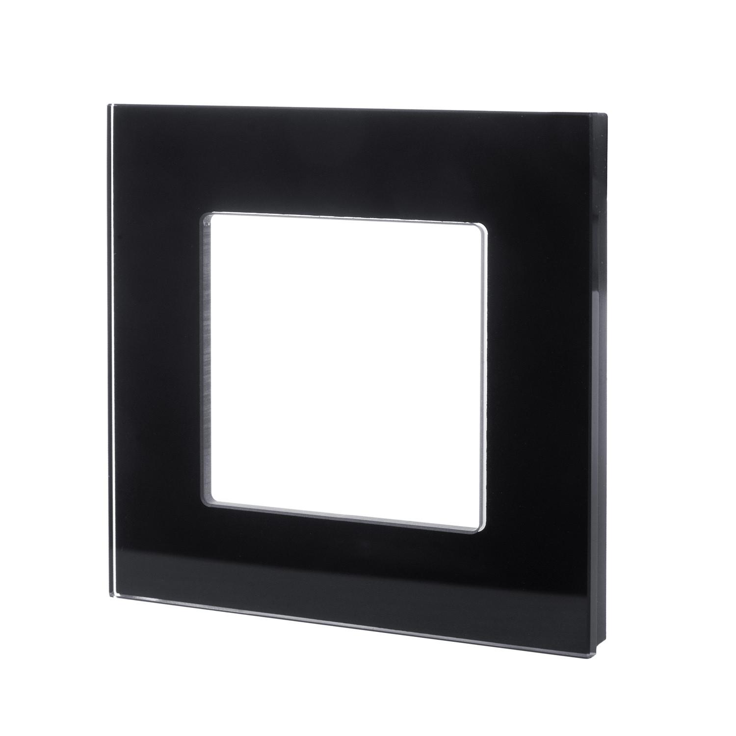 Szklana „Maclean“ vieno stiklo rėmelis, juodas, 86x86 mm, MCE730B