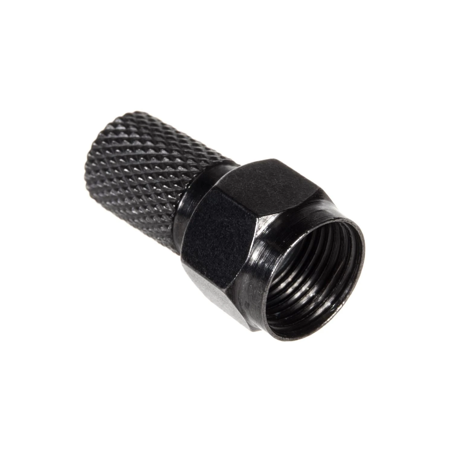 Wtyk „Maclean“ palydovinis F tipo kištukas, TV sistema, RG5.9, RG6, 6,8 mm, nikelis su tarpine, profesionalus, juodas, MCTV-903