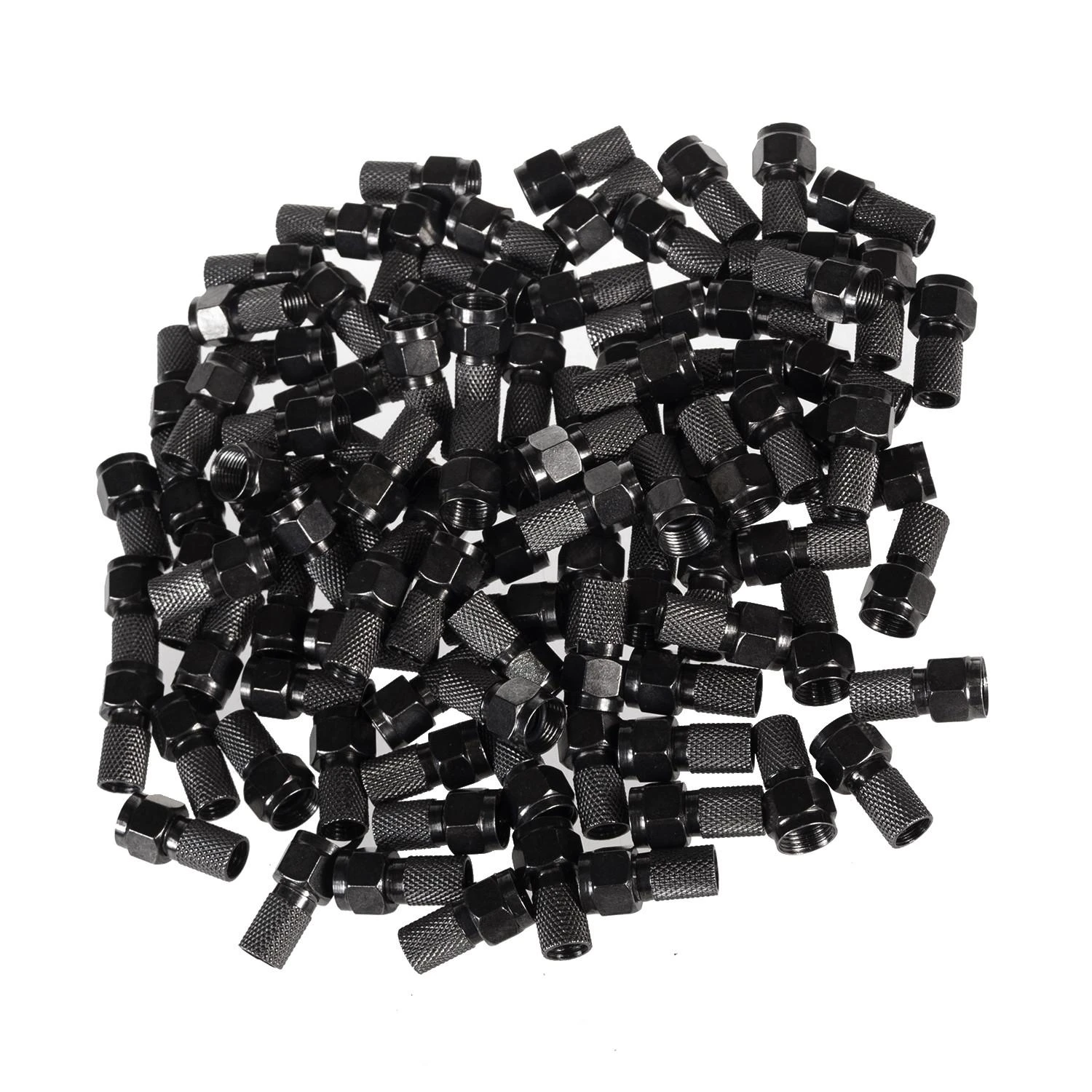 Wtyk „Maclean“ palydovinis F tipo kištukas, TV sistema, RG5.9, RG6, 6,8 mm, nikelis su tarpine, profesionalus, juodas, MCTV-903